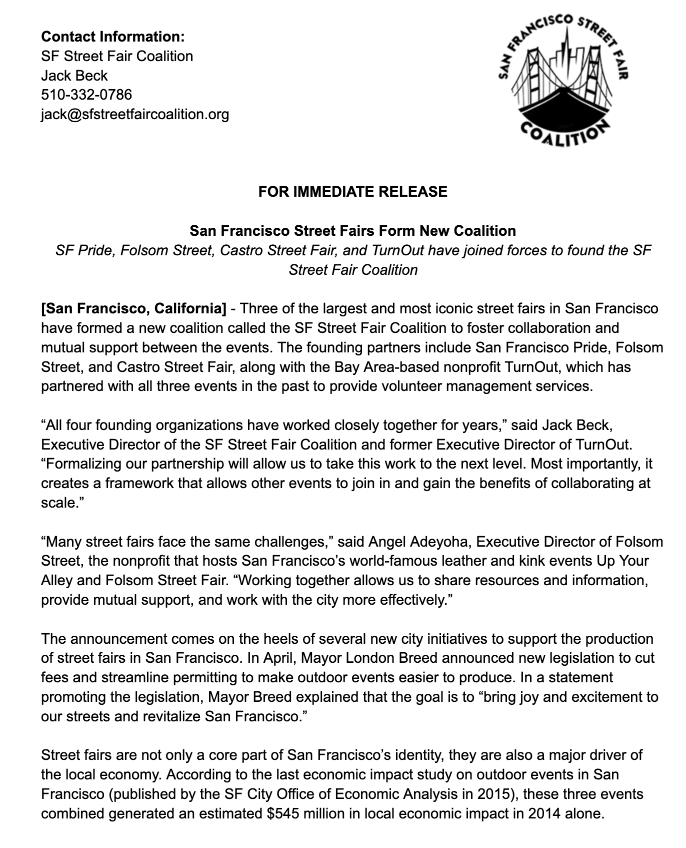 Formation Press Release
